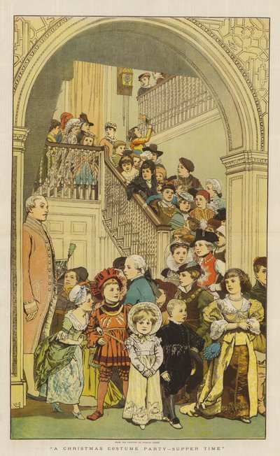 A Christmas Costume Party, Supper Time by Charles Green